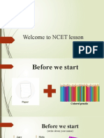 Welcome To NCET Lesson