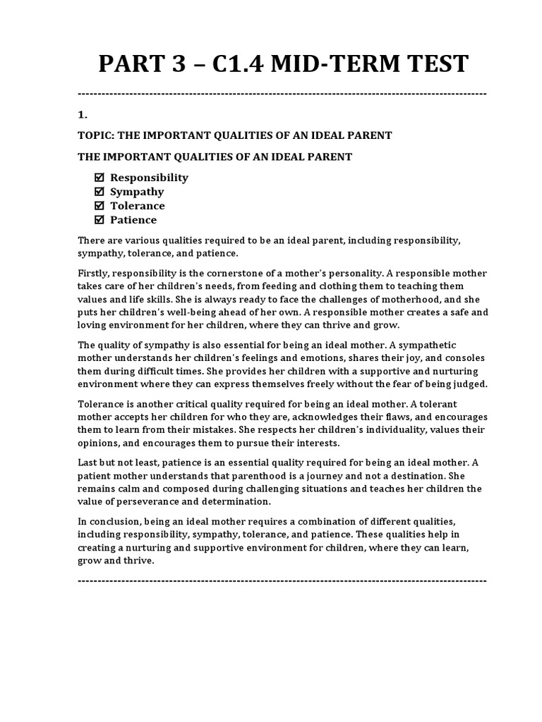 Part 3 C1 4 Mid Term Test PDF Climate Change Transport