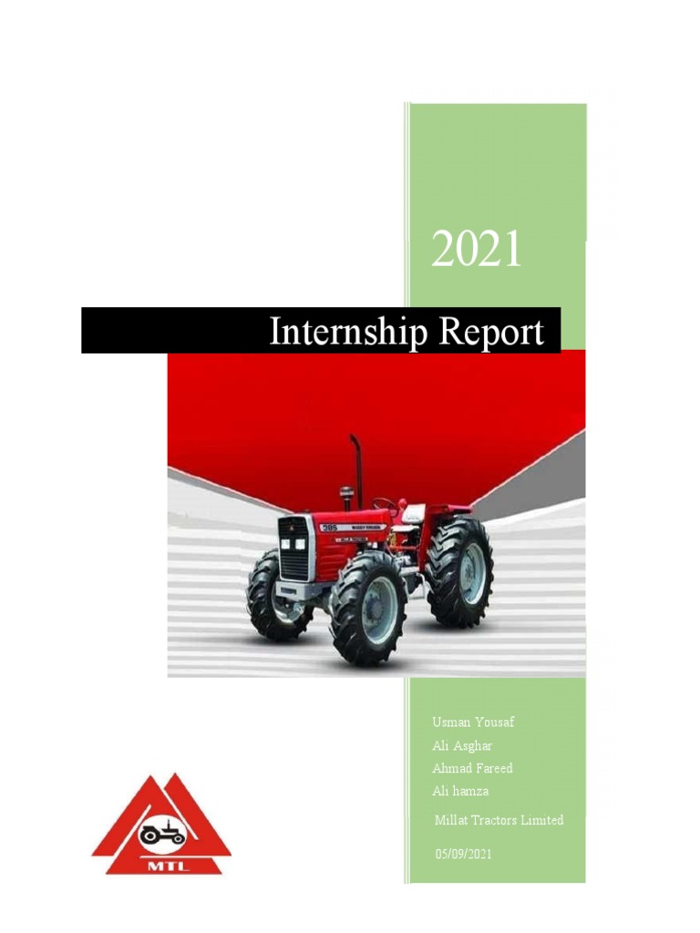 Millat Tractors Limited Report Group Ali Hamza Ali Asghar Usman Ahmad