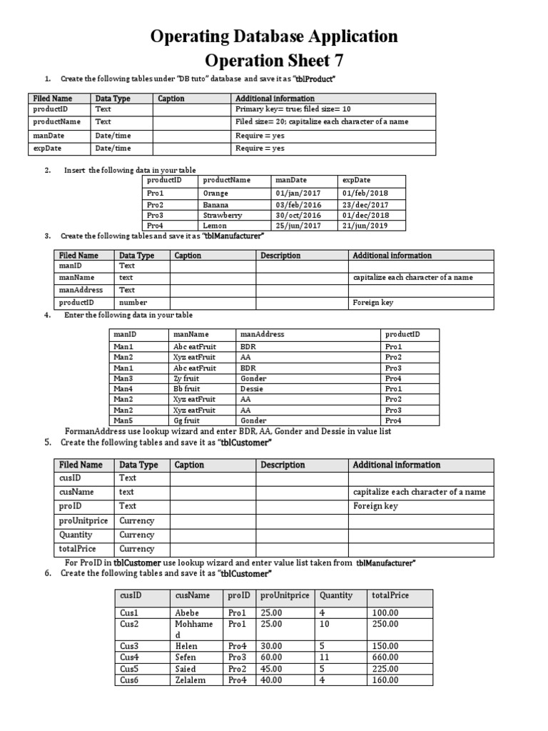 Operation Sheet 7 PDF
