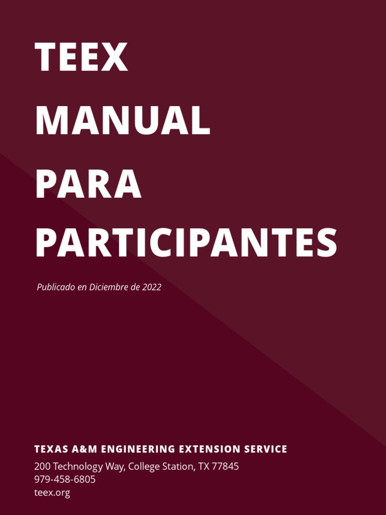 TEEX Participant Handbook Spanish | PDF | Administración de Seguridad y ...