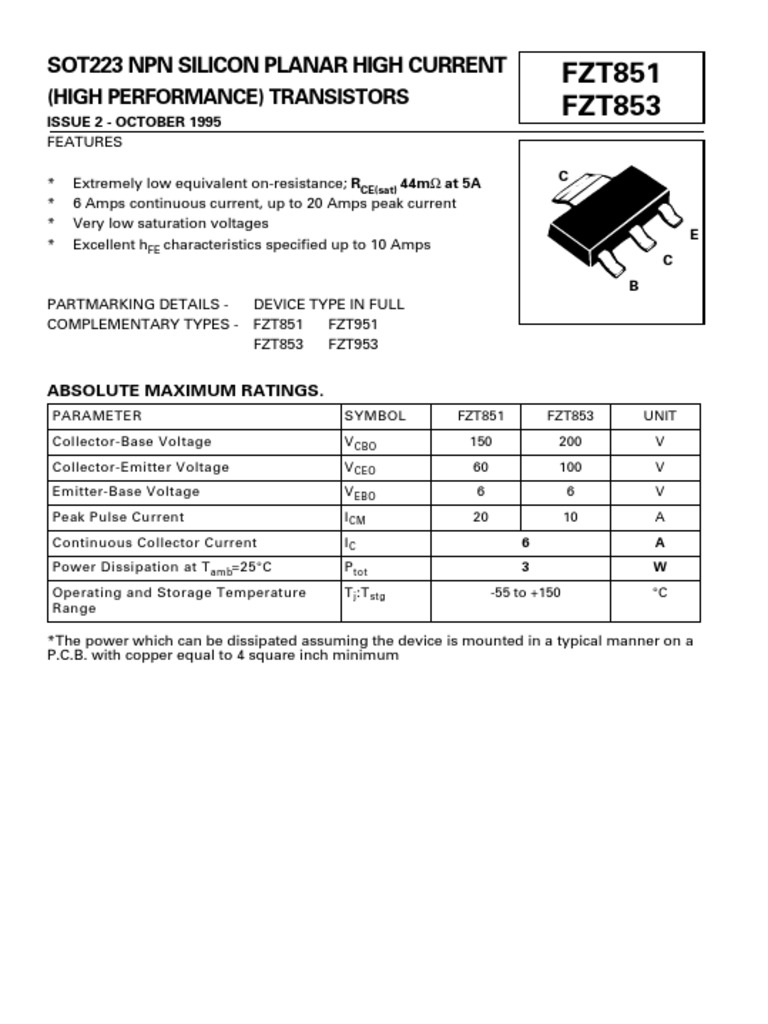 FZT851 | PDF