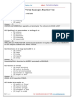 SSAT Verbal Test 1 Answers