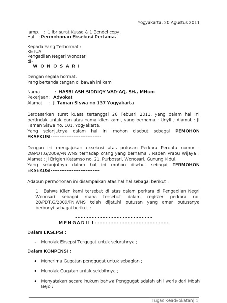 Contoh Surat Permohonan Penetapan Ahli Waris Pdf  Homecare24