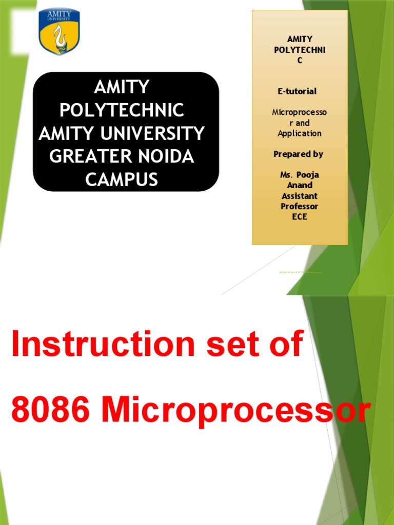 8086 Microprocessor Instruction Set | PDF | Assembly Language | Programming