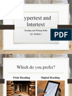 Hypertext and Intertext