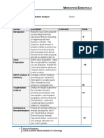 Assignment 1 Situation Analysis Rubric