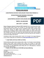 Panduan Tahapan Pendaftaran Ujian Profesi Advokat UPA 2023 Online Periode 11 DPN Indonesia