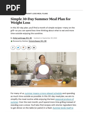 30-Day Meal Plan for Weight Loss