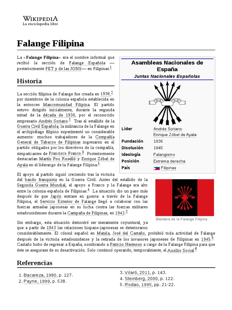 Falange Filipina PDF Política de la derecha Política de extrema