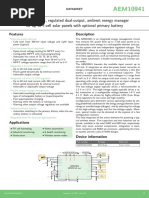 E Peas AEM10941 Datasheet Solar Energy Harvesting