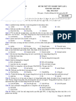 05. ĐỀ THI THỬ TN THPT 2023 - MÔN HÓA HỌC - THPT Lý Thái Tổ - Bắc Ninh (Lần 1)