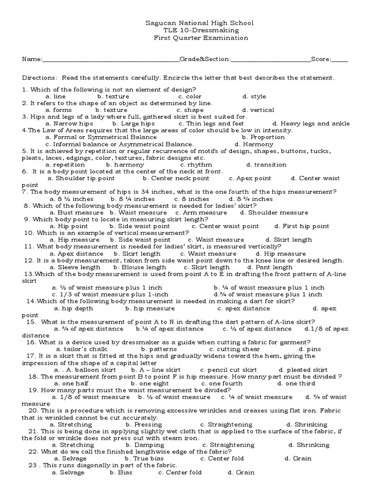 TLE 10-1st Quarter | PDF