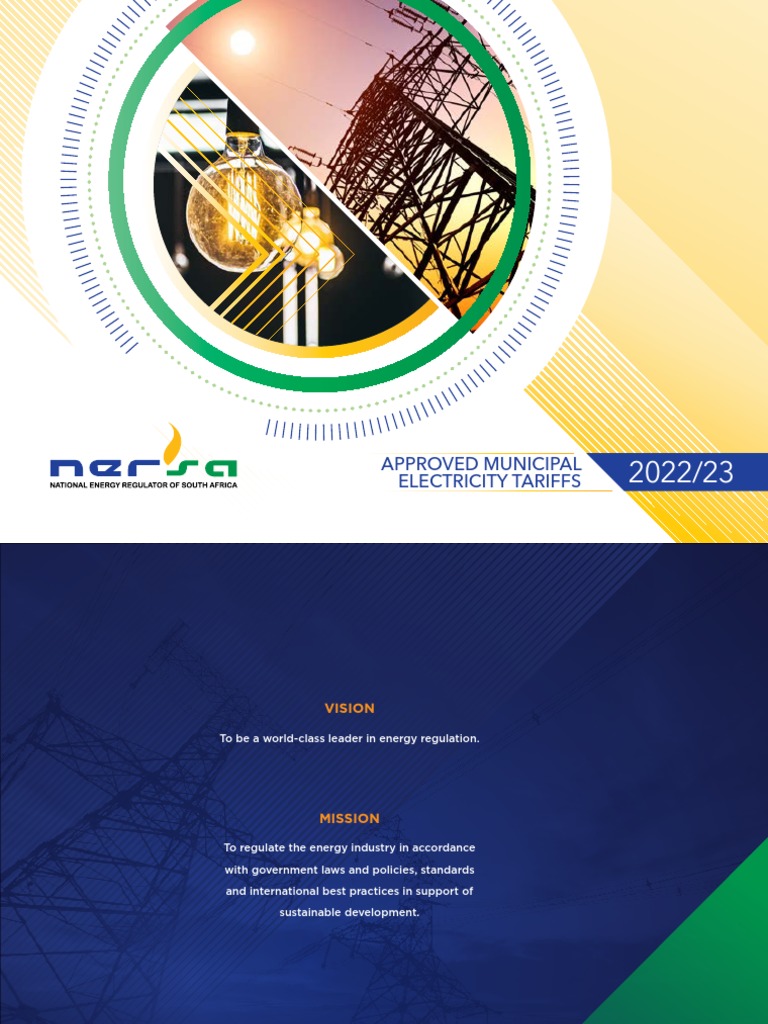 Approved Municipal Electricity Tariffs 2022/23 | PDF | Tariff | Mains ...