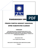 Pandangan Umum Fraksi Pan