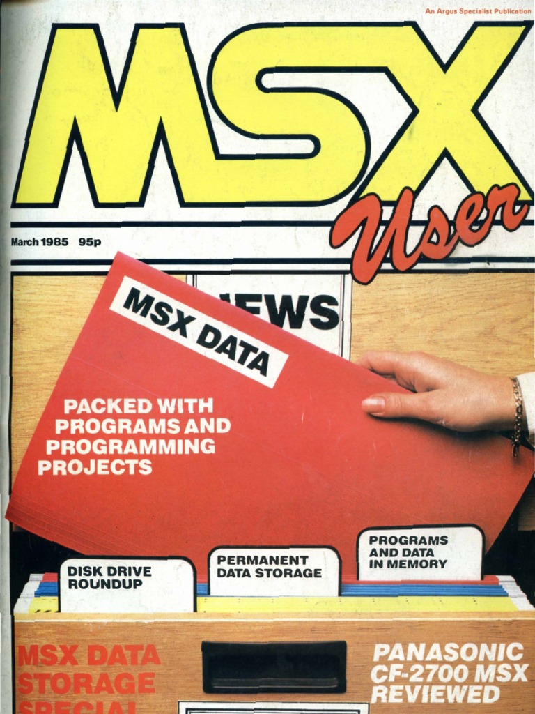MSX User - Vol 1 No 4 - Mar 1985 | PDF | Compact Cassette