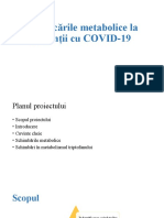 Modificările Metabolice La Pacienții Cu COVID-19