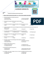 Soal Ulangan Harian IPA Kelas 4 SD - BAB 9 Perubahan Kenampakan Bumi Dan Benda Langit