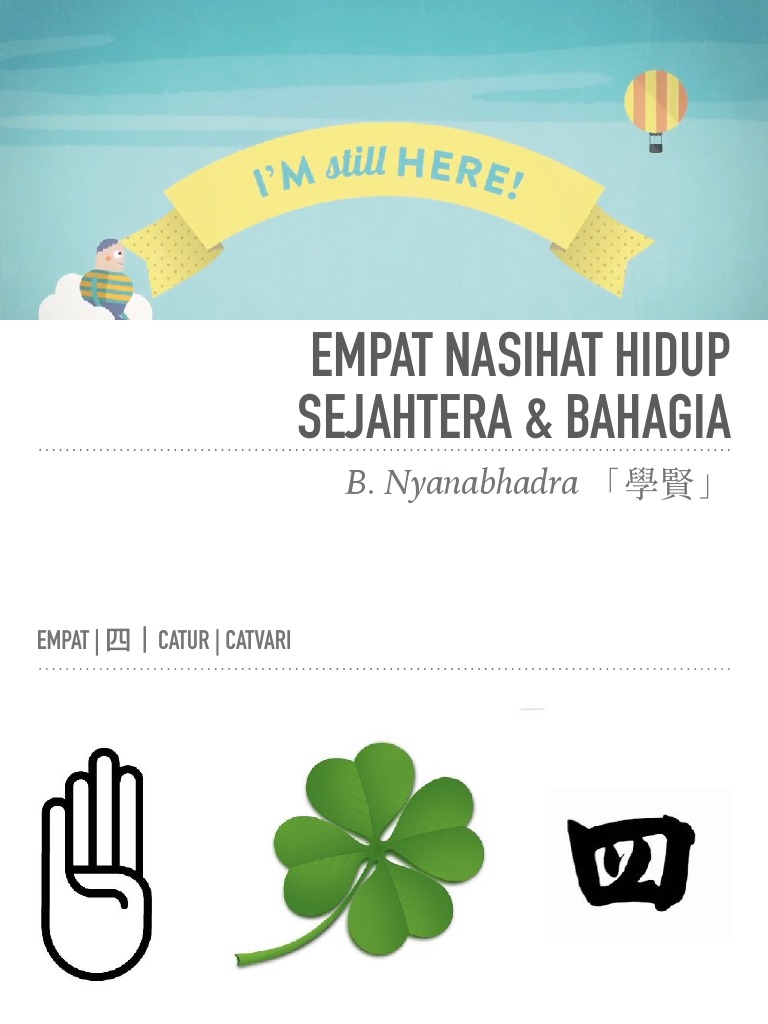 4 Nasihat Hidup Sejahtera Bahagia | PDF