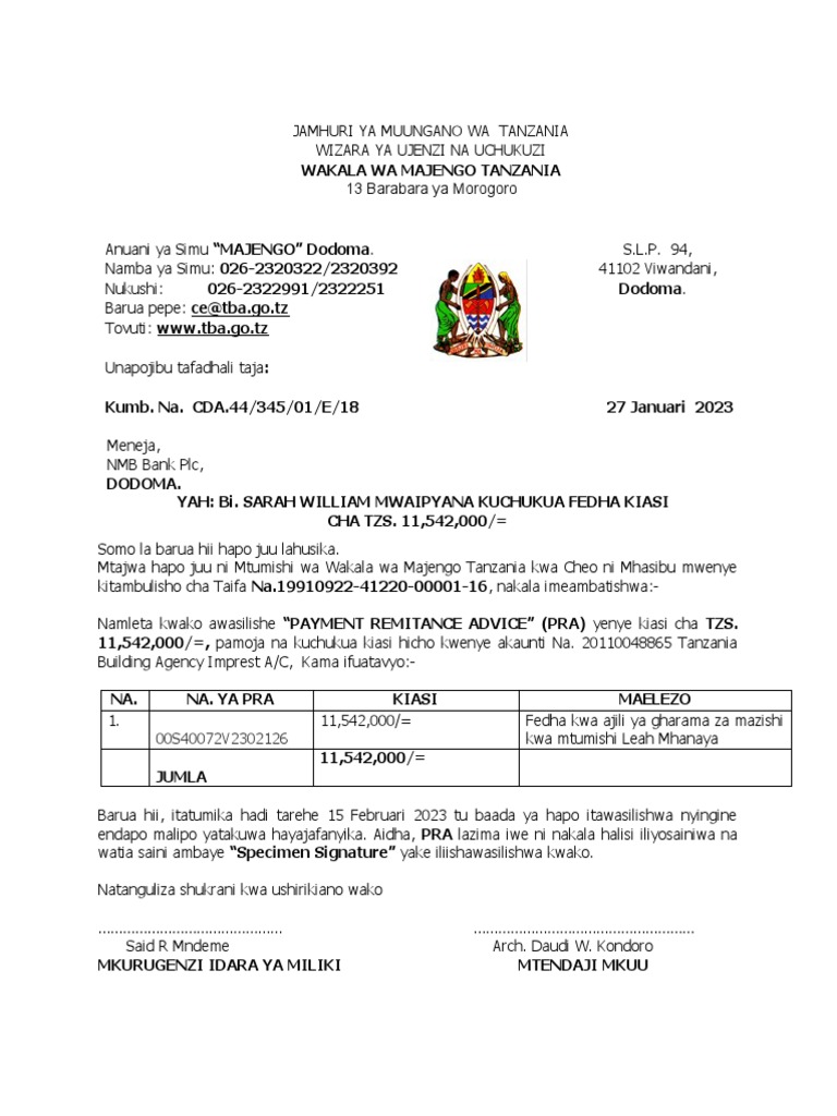 Barua Funeral Expenses PDF