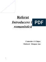 Introducerea in Romanistica