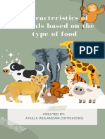 Characteristics of Animals Based On The Type of Food