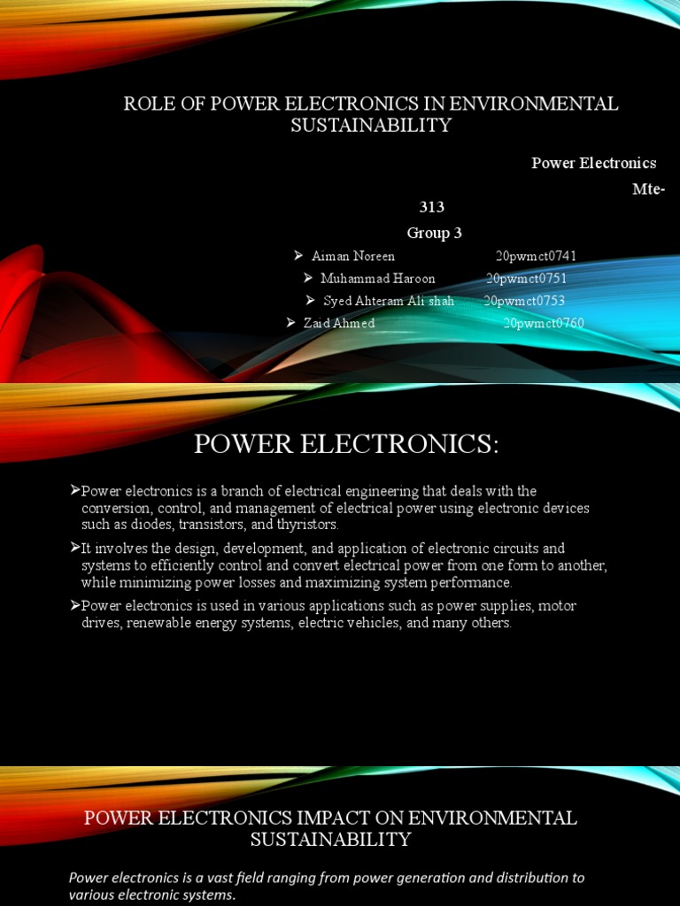 Role of Power Electronics in Environmental Sustainability PDF