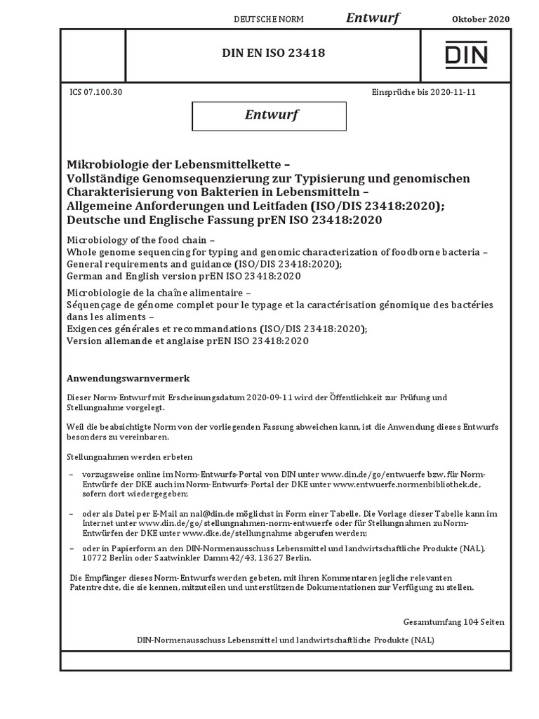 Din en Iso 23418 e 2020-10 | PDF