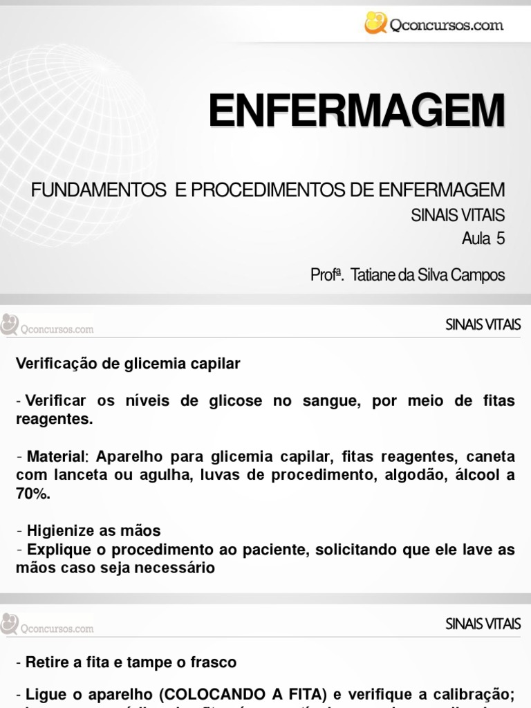 Aula HGT PDF Diabetes Hipoglicemia