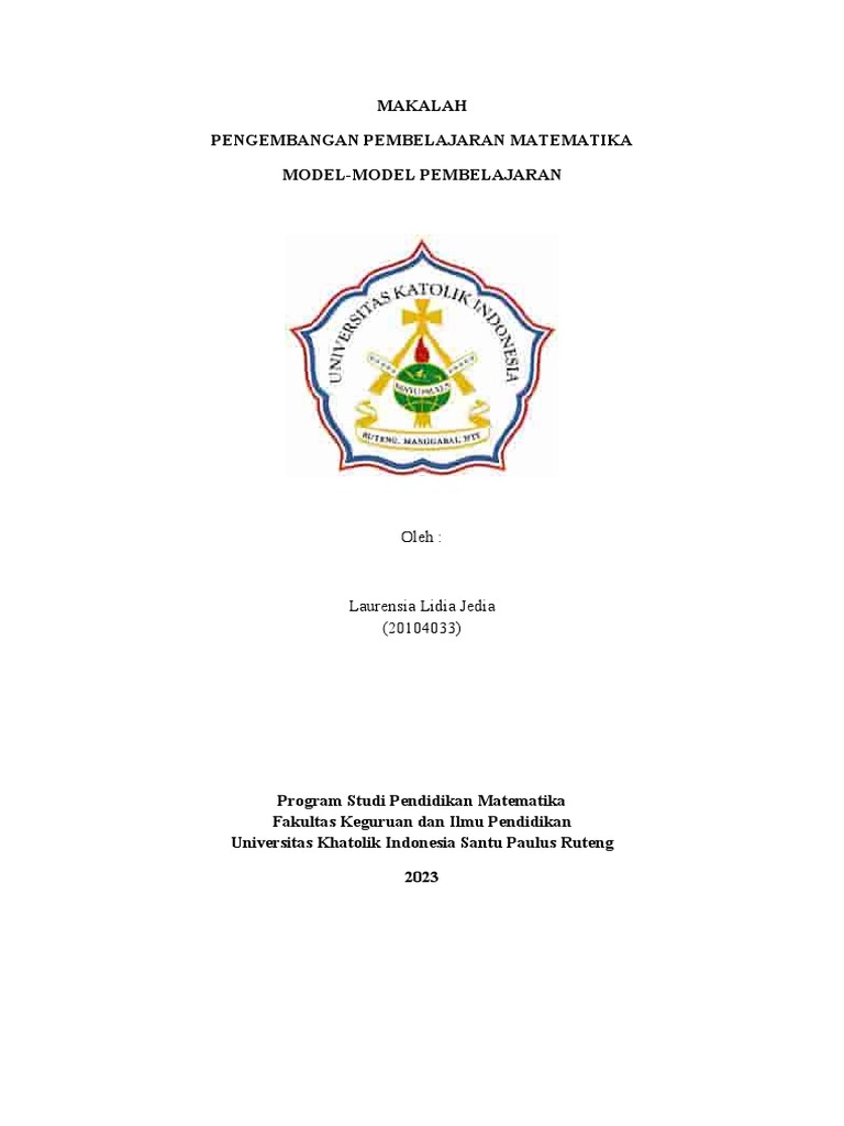 Model Pembelajaran Matematika Inovatif | PDF | Karier & Perkembangan