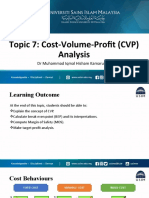 Topic 7 - Cost-Volume-Profit Analysis (Student Version)