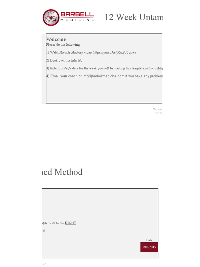 Alan Thrall-Barbell Medicine Untamed Method V1 - DR Workout | PDF ...