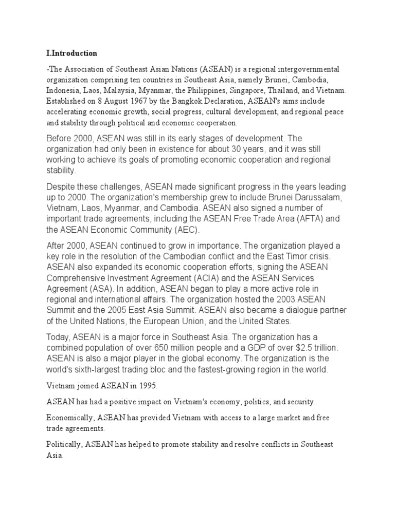 Group 7 Vietnam and ASEAN | PDF | Asean Free Trade Area | Exports