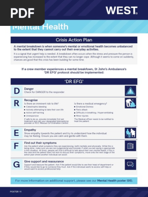 React! Mental Health Poster - Response Plan