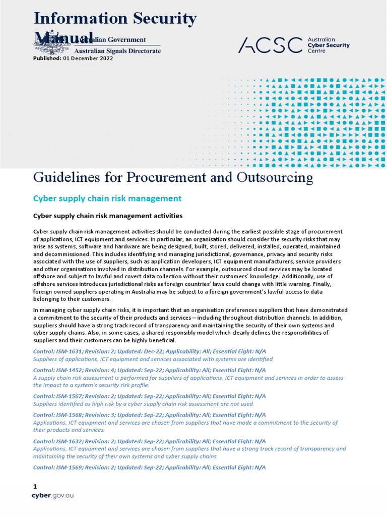 Cyber Supply Chain Risk Management Guide | PDF
