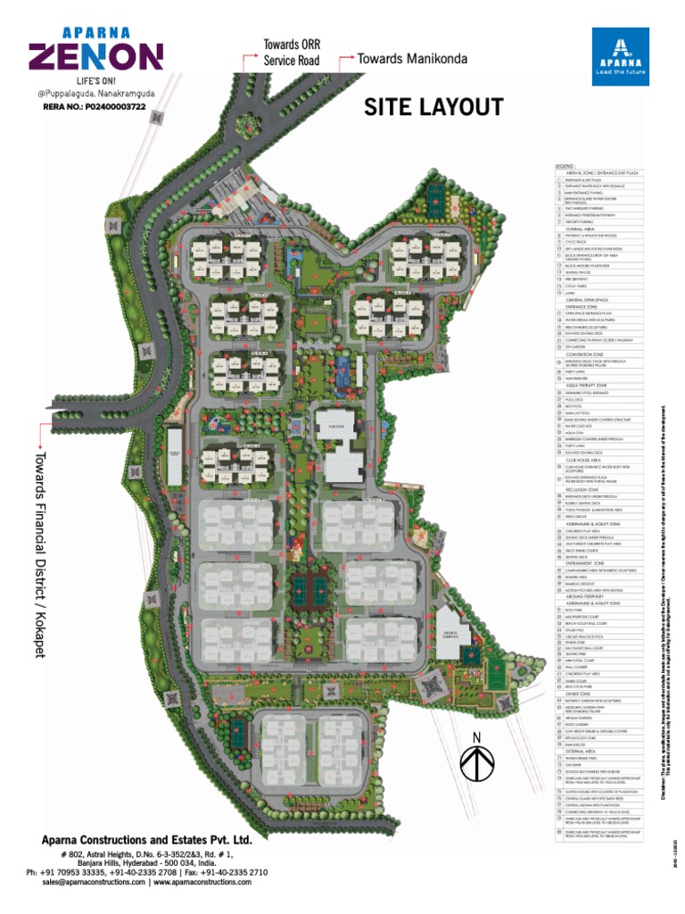 Aparna Zenon Site Layout | PDF