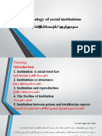 Sociology of Social Institutions P1