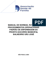 Manual de Normas, Rotinas e POP_s de Enfermagem do Pronto-Socorro Municipal - PSM Balneário São José - 09.04.2020