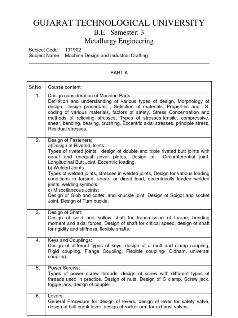 Machine Design & Drafting Course | PDF | Stress (Mechanics) | Applied ...
