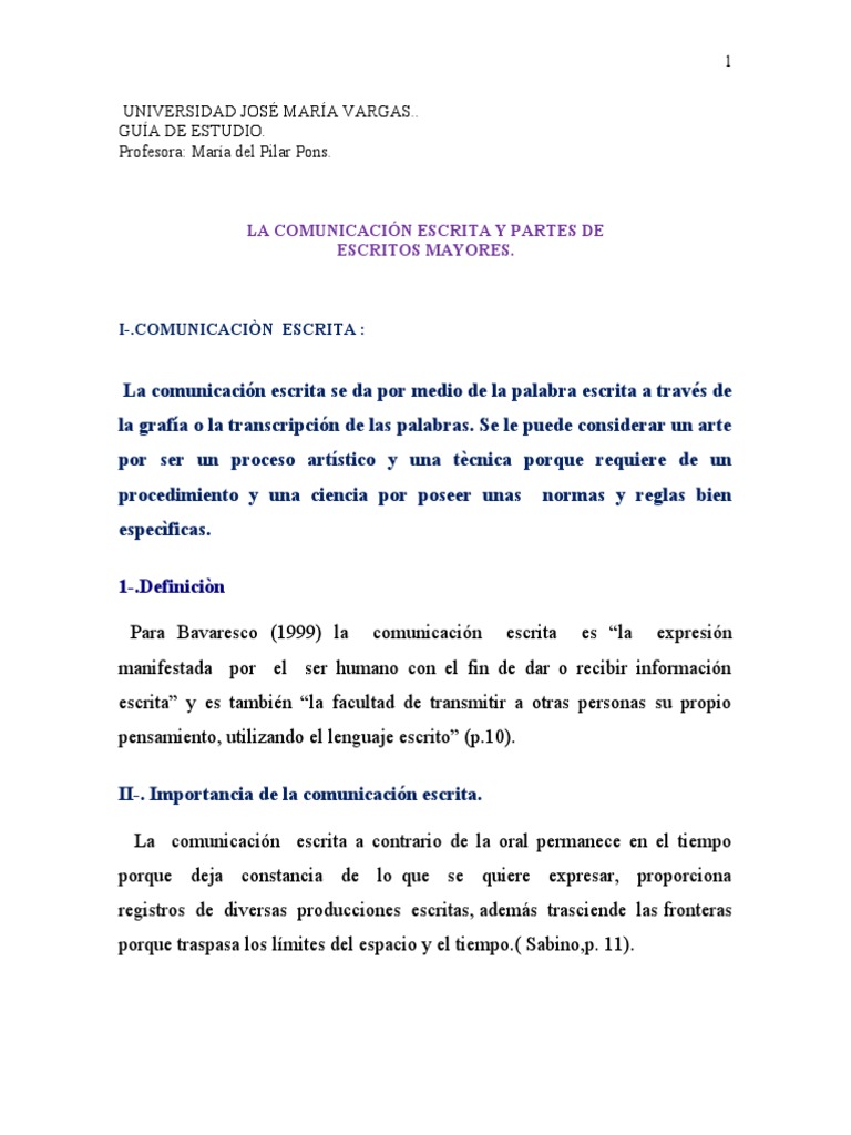 La Comunicacion Escrita Pdf