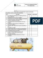 Checklist for Equipment Inspection Air Compressor Portuguese