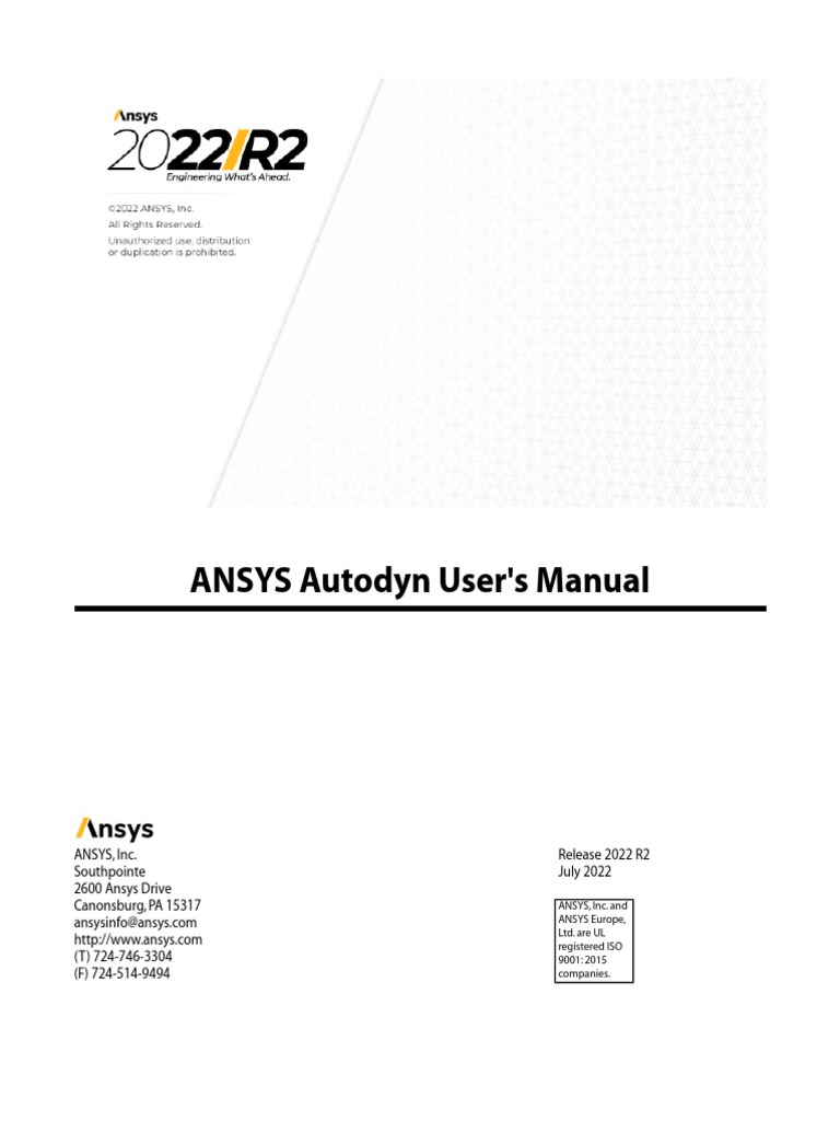 ANSYS Autodyn Users Manual PDF