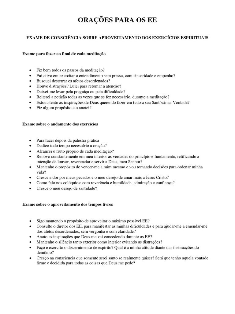 1 - Todas As Orações para Os EE | PDF | Oração | Pecado