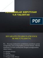 1 Analisis Validitas - Pengambilan Keputusan