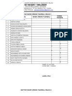 Daftar Orang Tua & Siswa