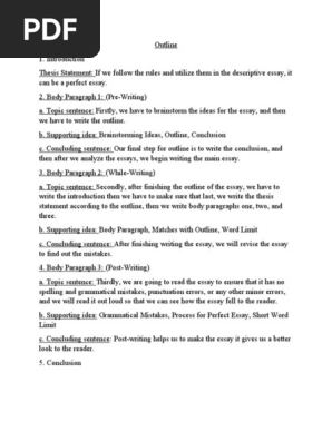 How to write a descriptive essay