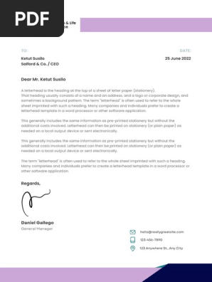 Light Blue Clean Neat Business Letterhead