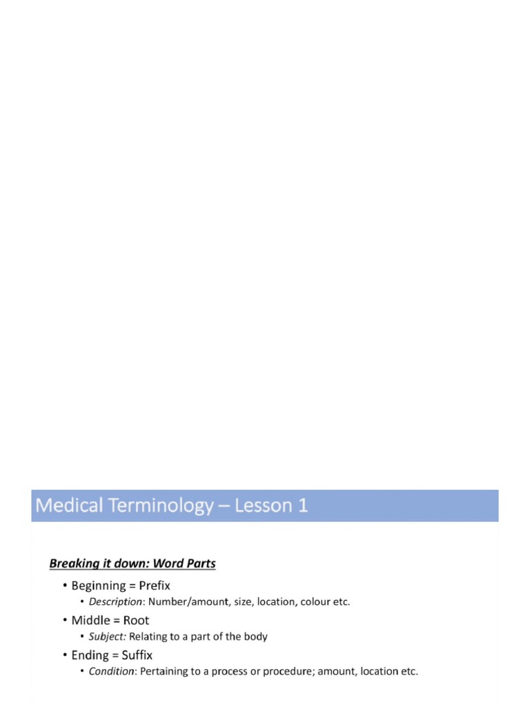 Medical terminology PDF