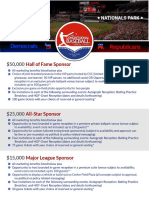 2023 Congressional Baseball Sponsorship Packages