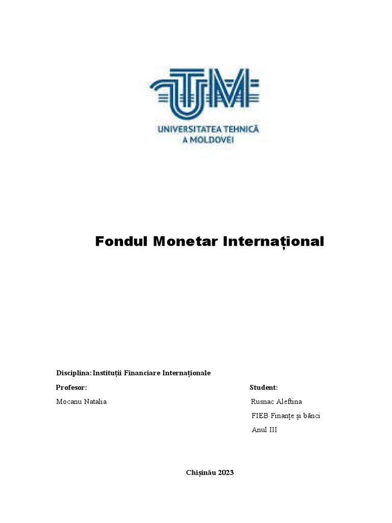 Fondul Monetar International | PDF